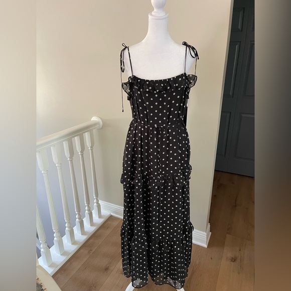 Julia Jordan Black and White Polka Dot Maxi Dress - Picture 7 of 10
